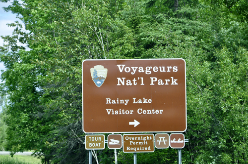 sign - Voyageurs National Park sign